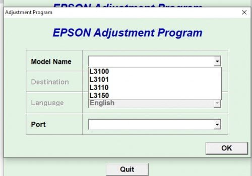 نرم افزار ریست L3100-L3101-L3110-L3150 epson ecotank   اپسون